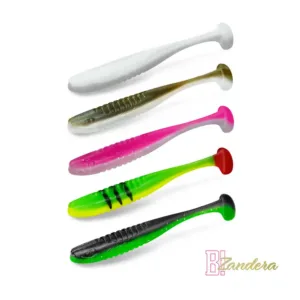 Kumijigi ZANDERA UVs 100mm, Mix, 5 kpl/pakkaus