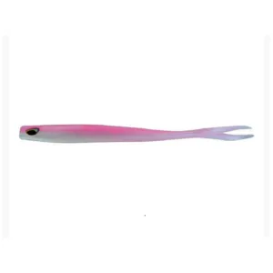Kumijigi Fork Bait 5", 6.0g, Pink Pearl, tuoksustettu, 6 kpl/pakkaus