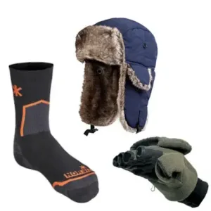 Käsineet pipot ja sukat