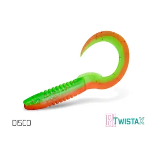 Kumijigi Twistax Eeltail 60mm, Disco, 5 kpl/pakkaus