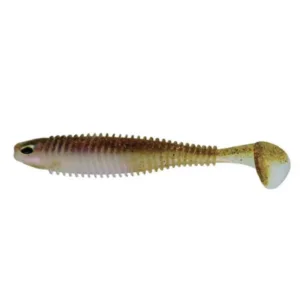 Kumijigi Paddle Bait 4", 9.0g, Pearl Prawn, tuoksustettu, 5 kpl/pakkaus