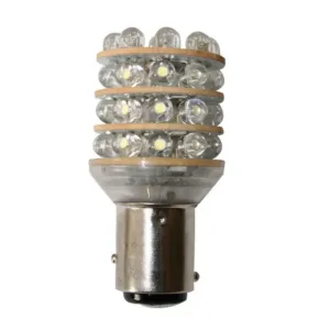 LED-lamppu T25, 12V, BY15D, kylmä valkoinen valo, 36 LEDiä