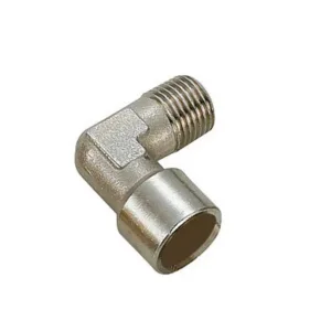 Polttoainetankin liittimeen 90° kulmaliitin, 1/4" ulko- ja sisäkierre